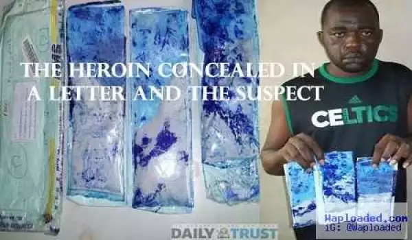 Shocking!! See The Quantity Of Heroine NDLEA Intercepted Concealed Inside Letters [Photo]